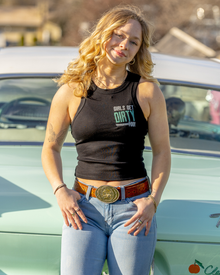 Dirt Tracks Cropped Micro Rib Tank