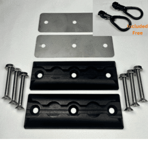 (2 Pack) Double Stud Anchor Plate Pack Anodized Black