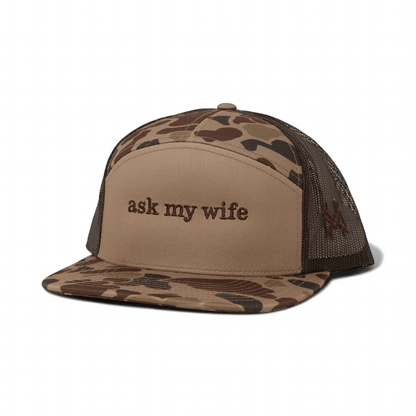 Ask My Wife Snapback Hat