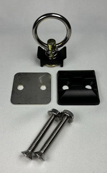 (1-Pack) Single Stud L-Track Anchor Plate Tie-Down Kit – Anodized Black with Fittings & Hardware