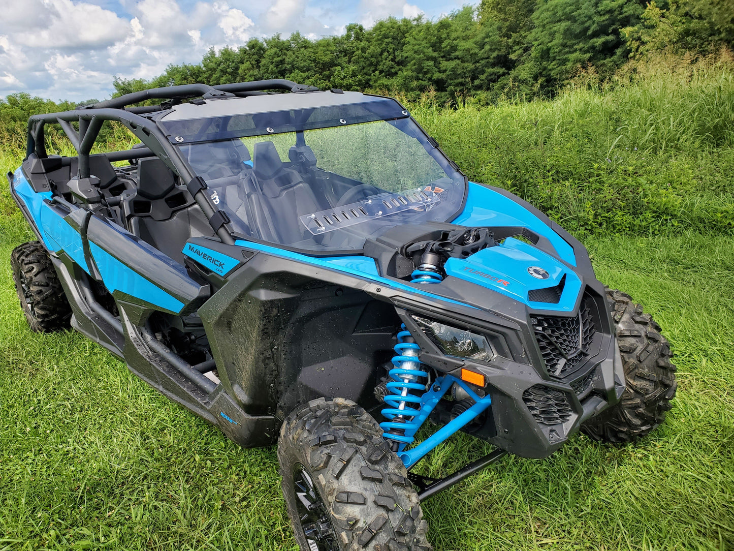 Can-Am Maverick X3 Max - 2 Pc Windshield with Clear Visor w/Hard Coat, Vent, and Clamp Options