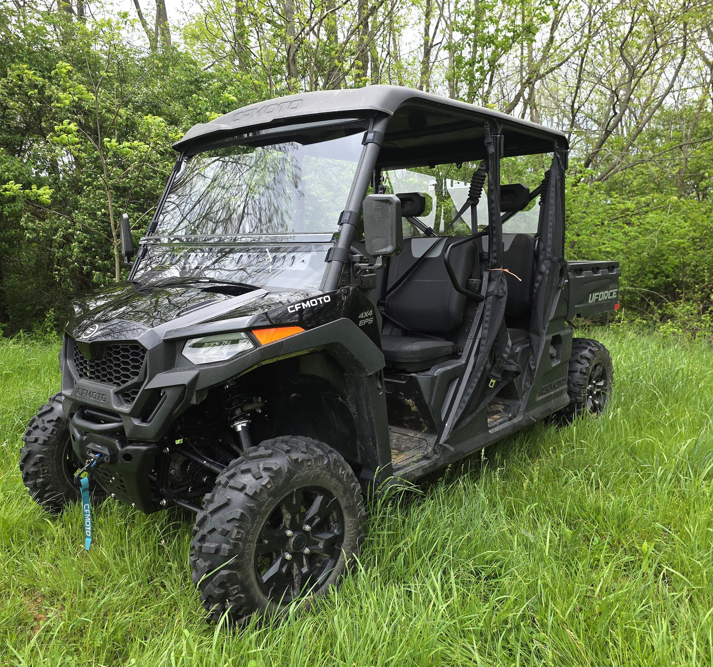 CFMoto UForce 800 XL- 2 Pc General-Purpose Windshield with Vent and Clamp Options