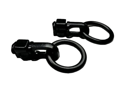 (2-Pack) Black L-Track Double Stud W/Round Link Fitting - 6,000 LBS. BS
