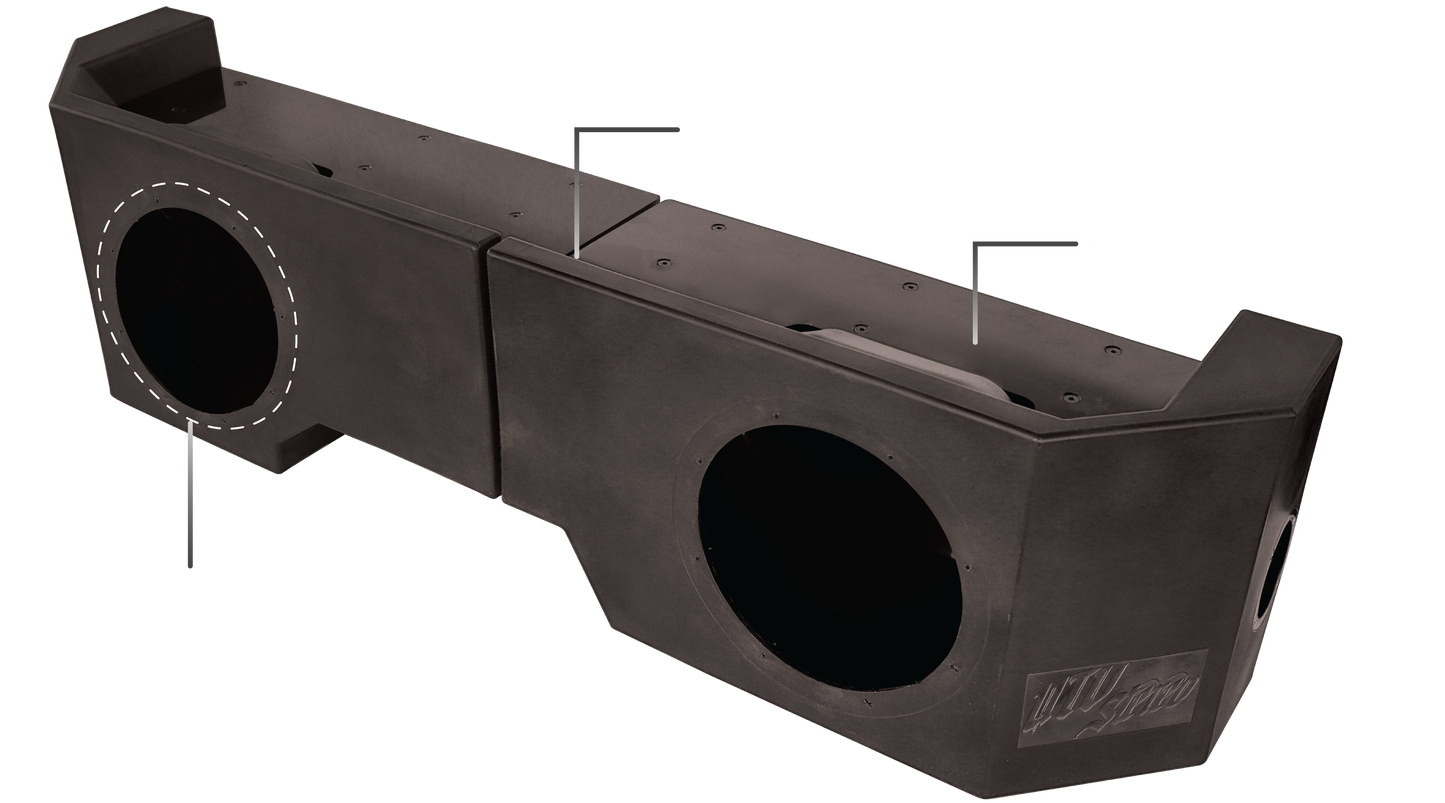 Can-Am® Defender HD10 Vented 10" Driver Subwoofer Enclosure Unloaded | UTVS-DEF-VENC-DRIVER