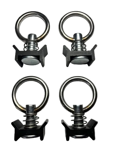 (4-Pack) Single Stud Fitting - Black - 4,000 LBS. BS