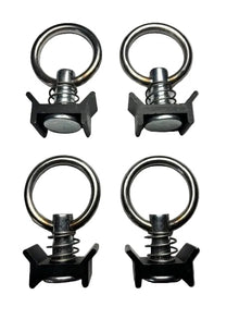 (4-Pack) Single Stud Fitting - Black - 4,000 LBS. BS