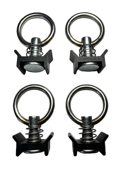 (4-Pack) Single Stud Fitting - Black - 4,000 LBS. BS