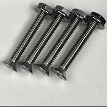 (4-PACK) Single Stud L-Track Anchor Plate Kit – Aluminum Tie-Down Points with Fittings & Hardware for Trailers, ATVs & Motorcycles