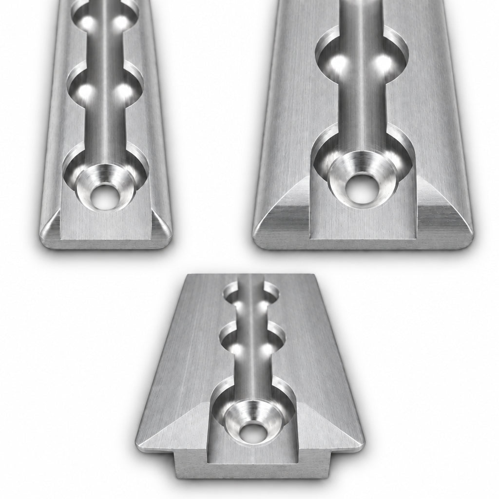 Aluminum L-Track Cargo Rail, Rounded Ends, Pre-Drilled Holes