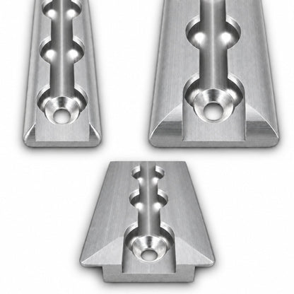 Aluminum L-Track Cargo Rail, Rounded Ends, Pre-Drilled Holes