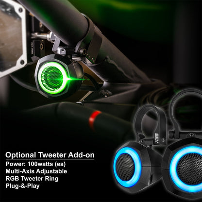 2024-2026 Can-Am® Maverick R, Phase-6 K-Spec 1400watt 6-Speaker Stereo System with Kicker Horns