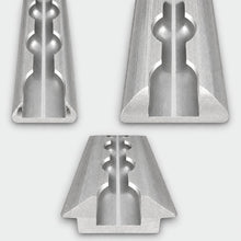 Aluminum L-Track Cargo Rail, Rounded Ends, No Pre-Drilled Holes