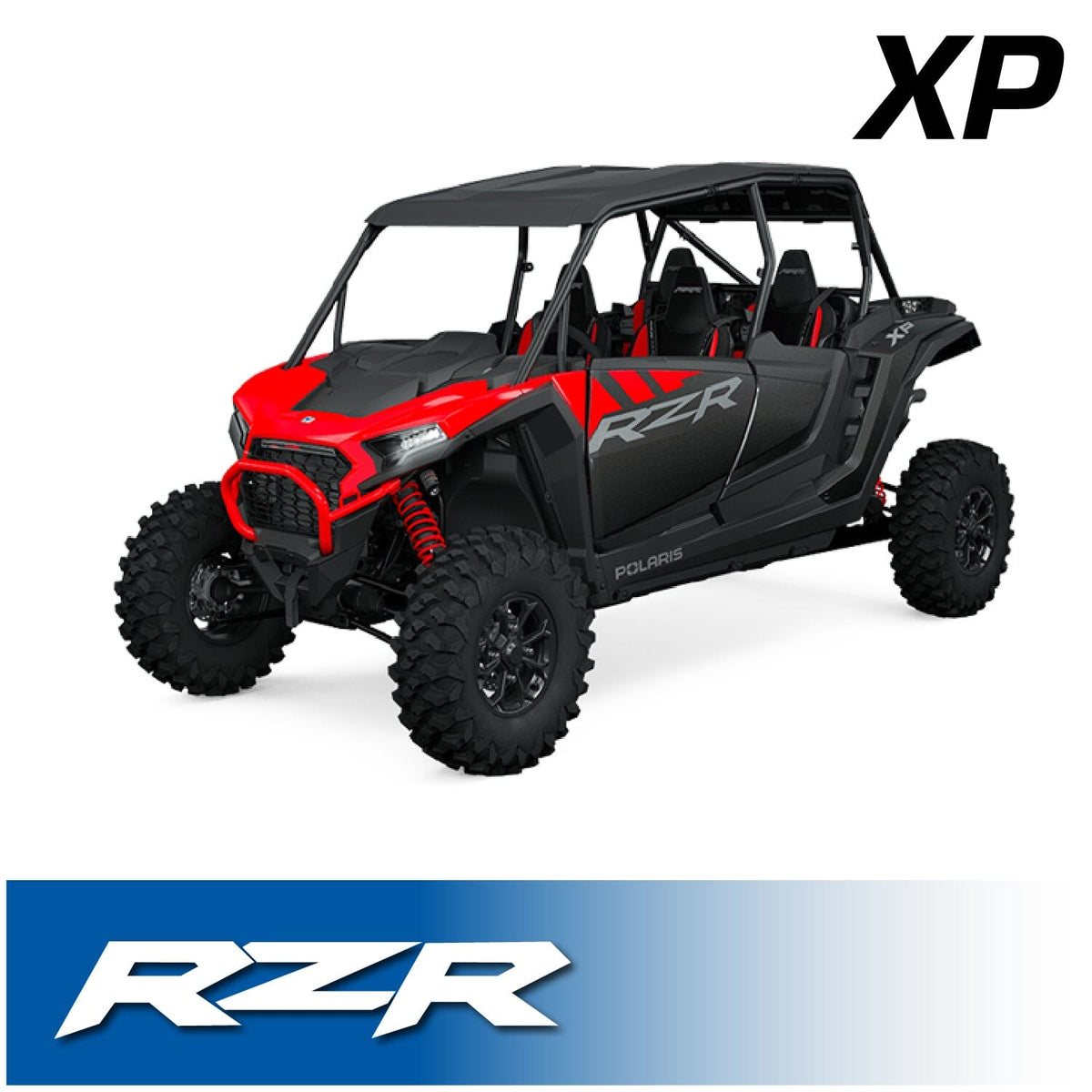 Rugged Radios Polaris RZR XP Complete Communication Kit with Rocker Switch Bluetooth Intercom and 2-Way Radio
