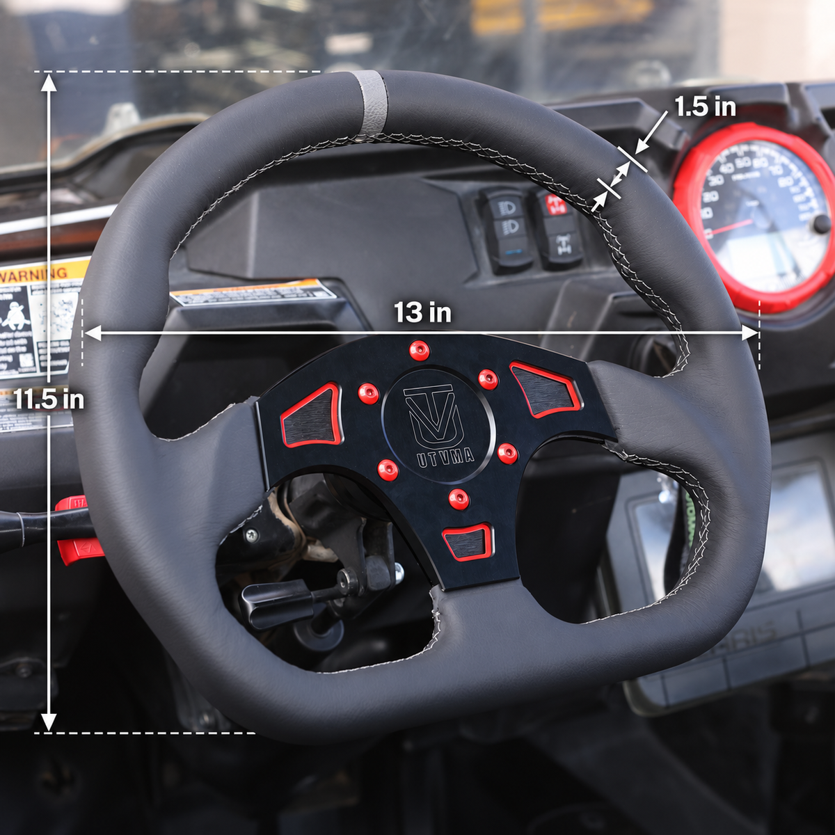 UTVMA DriftX Leather Steering Wheel With Hub
