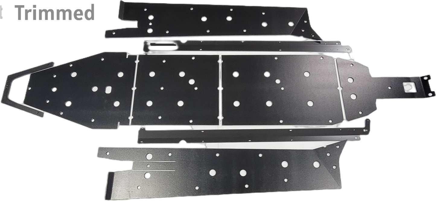 Trail Armor RZR XP Pro 4 Full Skids with Integrated Sliders or Trimmed for Extreme Kick Out Nerf Sliders