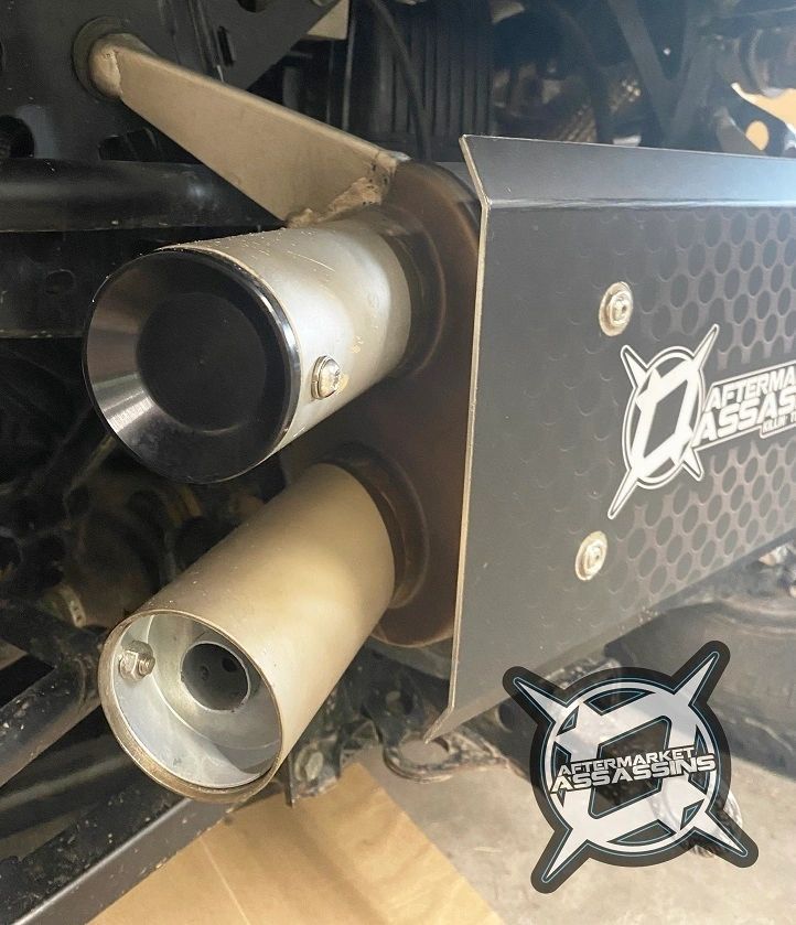 AA Stainless Slip-On Exhaust for 2018-Up Polaris Ranger XP 1000 *REAR MOUNT ONLY* **1-3 day lead time**