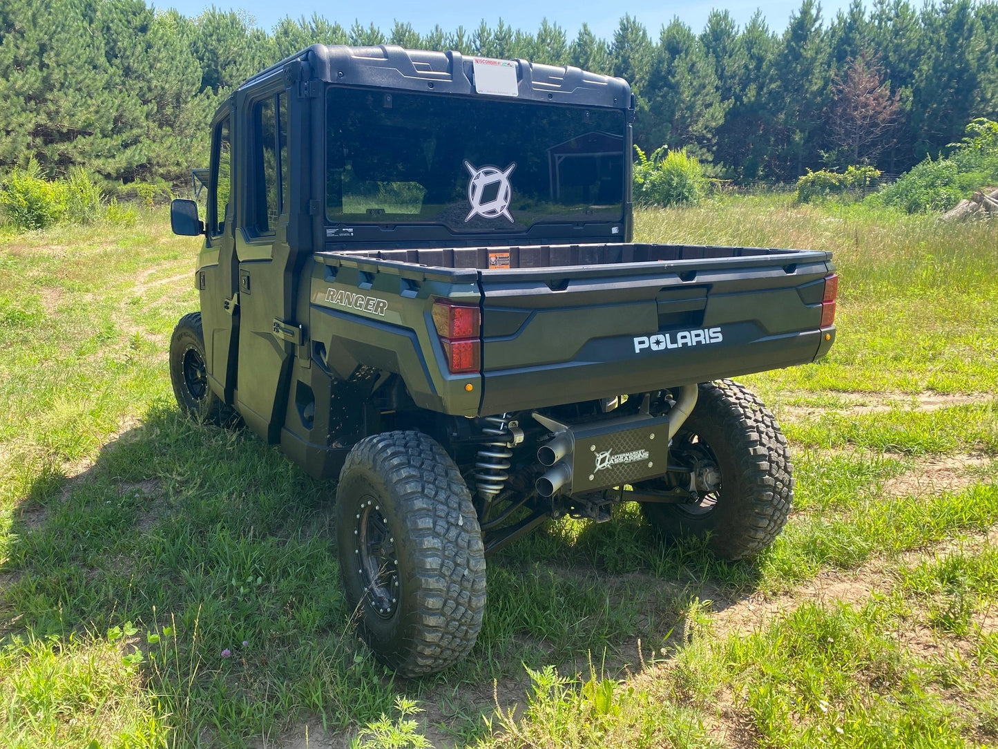 AA Stainless Slip-On Exhaust for 2018-Up Polaris Ranger XP 1000 *REAR MOUNT ONLY* **1-3 day lead time**