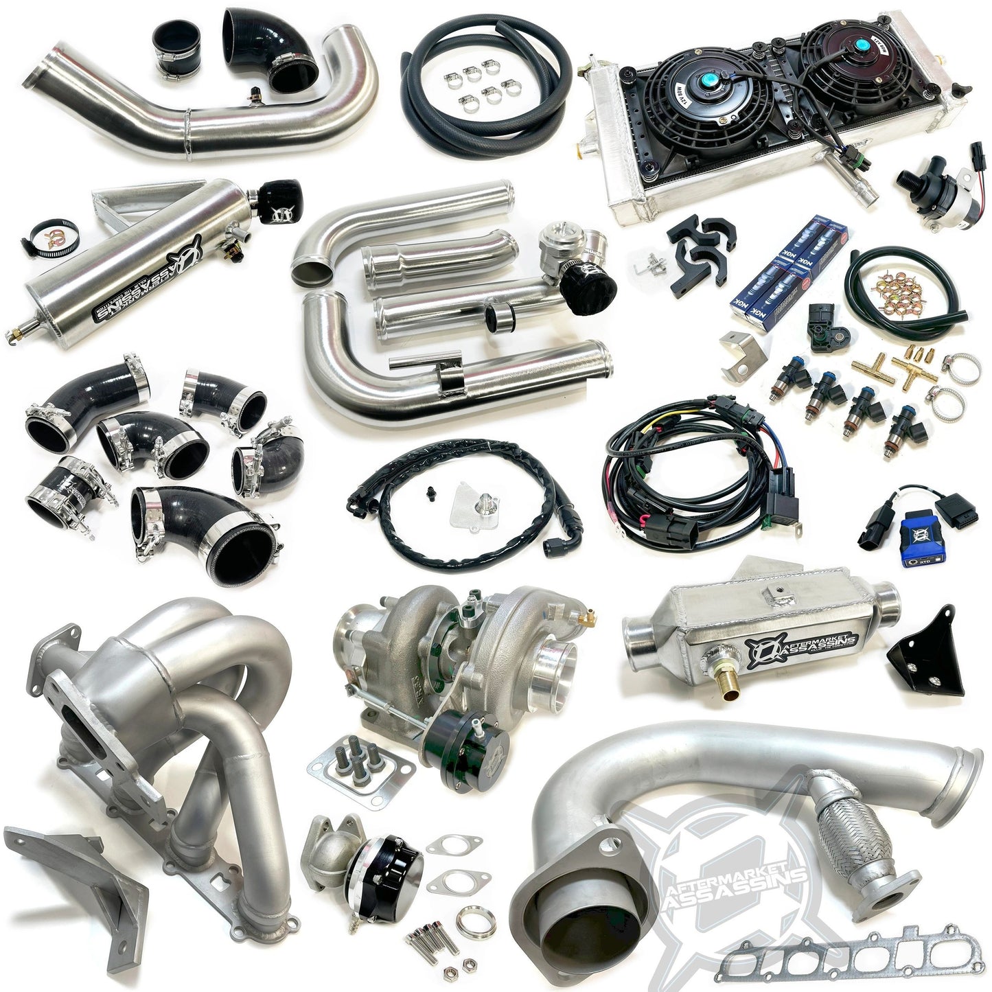AA Pro R 4 Cylinder Complete Turbo Kit 350-600+HP
