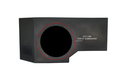 Can-Am® Defender HD11 Vented 10" Rear Passenger Subwoofer Enclosure Unloaded | UTVS-DEF2-VENC-PASS-10-REAR