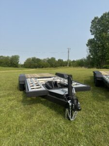 Flex Hauler Trailer hauls two SXS (side by sides)