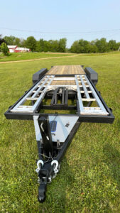 Flex Hauler Trailer hauls two SXS (side by sides)
