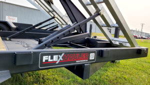Flex Hauler Trailer hauls two SXS (side by sides)