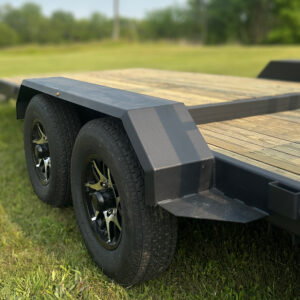 Flex Hauler Trailer hauls two SXS (side by sides)